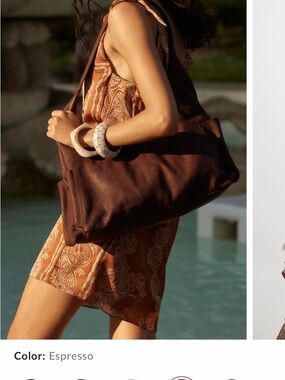 Free People Espresso Shoulder Tote